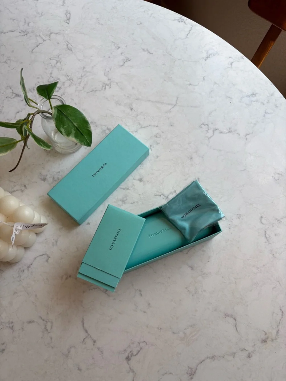 Tiffany & Co. Robin's Egg Blue Eyewear Case and Box Set